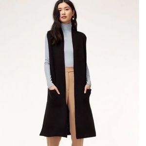 Wilfred Aritzia 100% Wool Cardigan Sweater Sz M Black